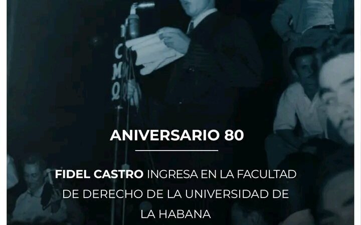Aniversario 80 del inicio de estudios de Fidel Castro en la Universidad de La Habana