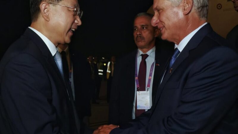 Presidente cubano llegó a China para actividades conmemorativas