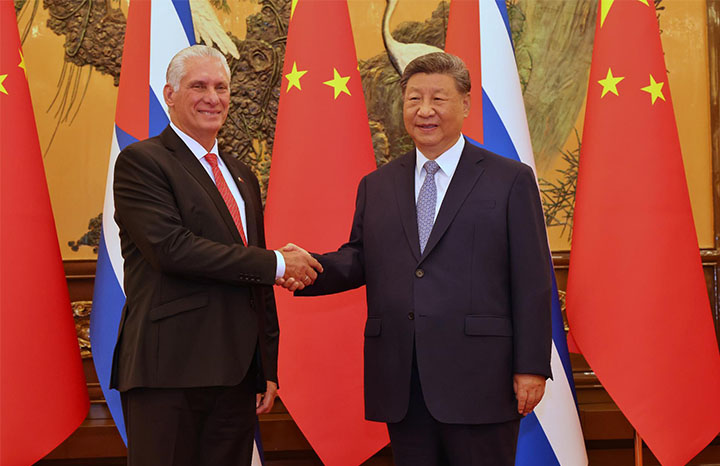 Intercambia Díaz Canel con el Presidente chino Xi Jinping