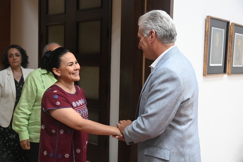 Recibió Díaz-Canel a delegación de la Agencia Mexicana de Cooperación Internacional para el Desarrollo