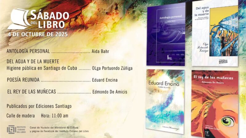 Títulos de Ediciones Santiago en cita literaria en La Habana