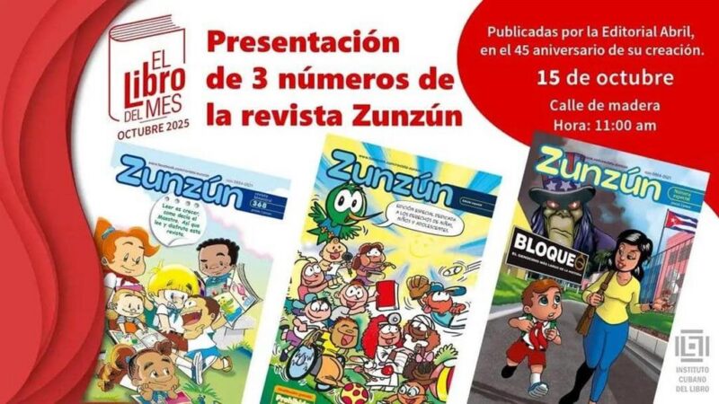 Casa Editora Abril de Cuba presentará tres números de revista ZunZún