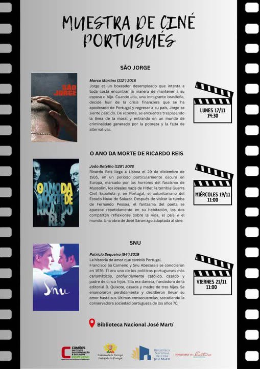 Muestra de cine portugués en la Biblioteca Nacional de Cuba José Martí