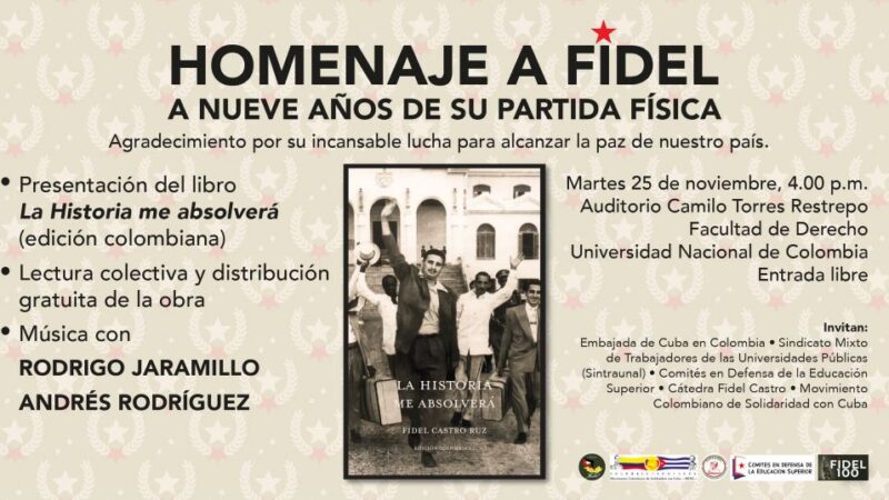 Presentan en Bogotá edición colombiana de La Historia me Absolverá