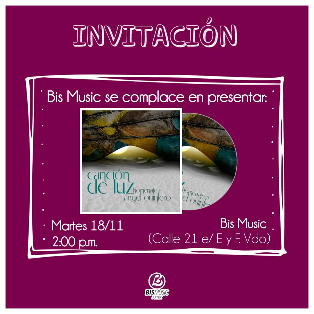 Presentan CD Canción de luz/ Homenaje a Ángel Quintero