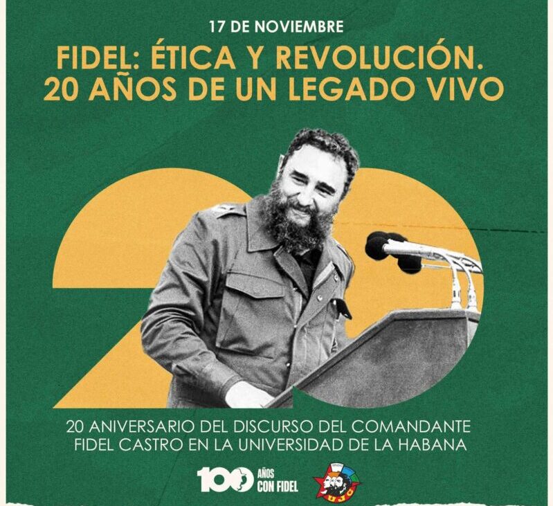 Rememoran estudiantes cubanos palabras de Fidel hace 20 años