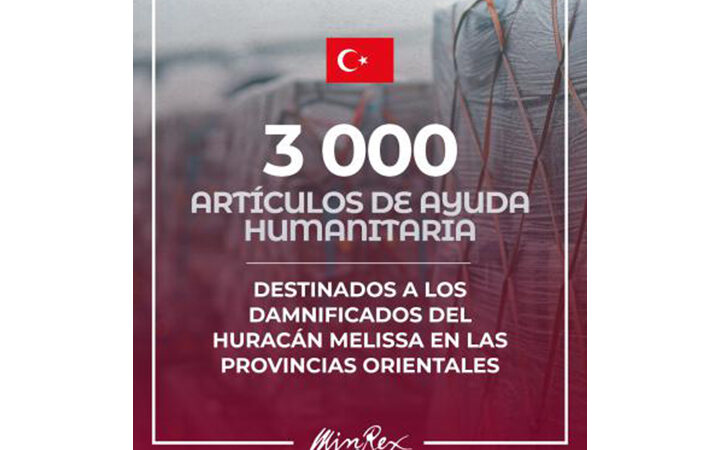 Recibe Cuba ayuda humanitaria de Türkiye