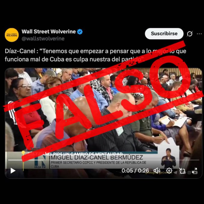 Cuba desmiente falsa atribución a Díaz-Canel por medio estadounidense