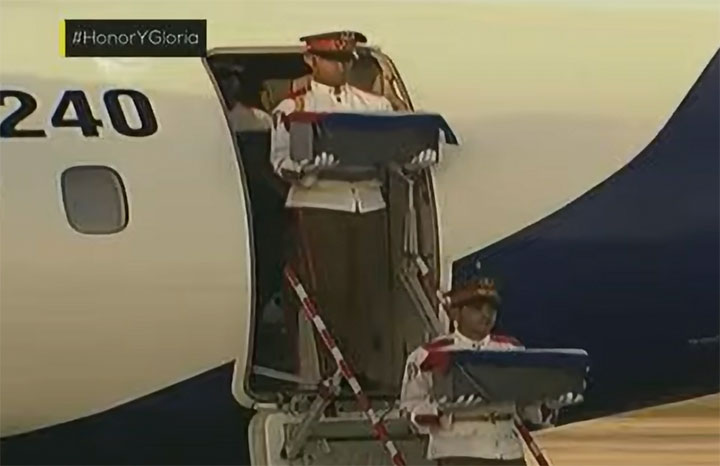 En la Patria, restos mortales de los 32 cubanos caídos en Venezuela