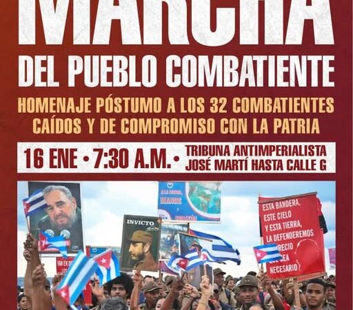 Este viernes, Marcha del Pueblo Combatiente
