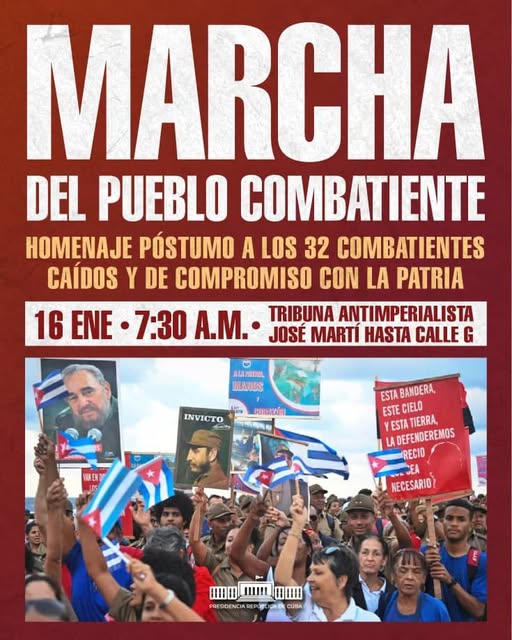 Este viernes, Marcha del Pueblo Combatiente