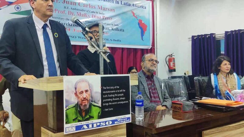 Desde, Calcuta, India, respaldo a Cuba ante amenazas de EEUU