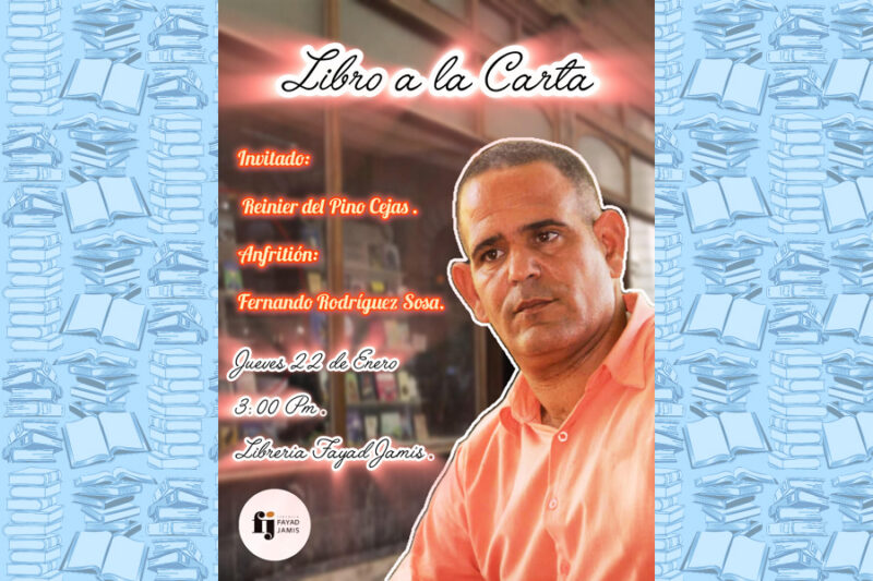 Libro a la carta recibirá al escritor y periodista Reinier del Pino Cejas