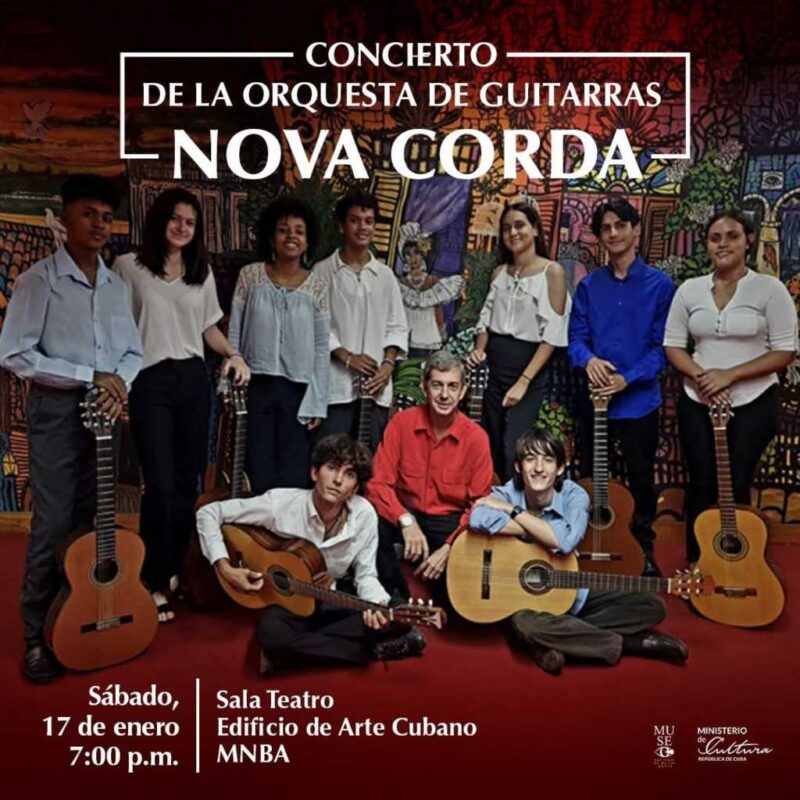 Anuncian concierto de la orquesta de guitarras Nova Corda