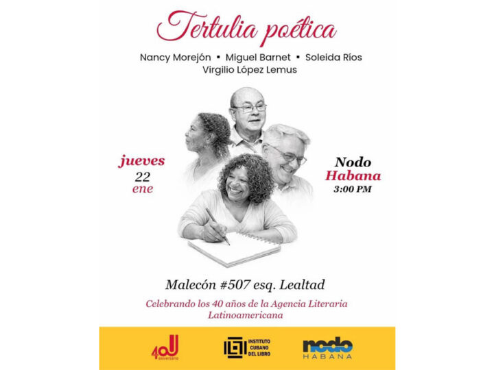 Este jueves, tertulia poética con relevantes figuras de las letras en Cuba