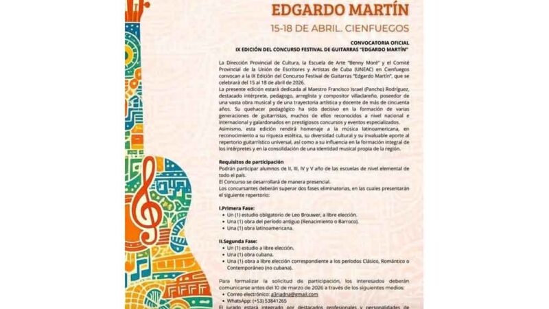 Festival cubano Edgardo Martín convoca a jóvenes artistas