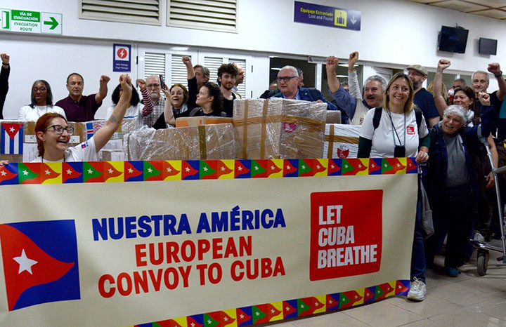 Cuba recibe delegación solidaria procedente de Europa