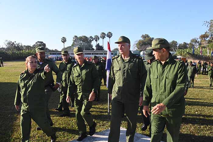 Asistió Díaz-Canel a ejercicio de defensa en Habana del Este