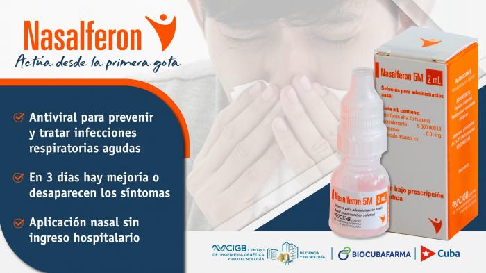 Otorgan registro sanitario a Nasalferón para el tratamiento de infecciones respiratorias agudas