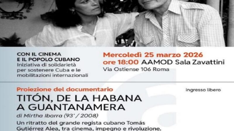 Italia realizará este miércoles un evento cultural solidario con Cuba