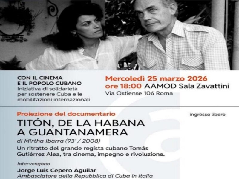 Italia realizará este miércoles un evento cultural solidario con Cuba