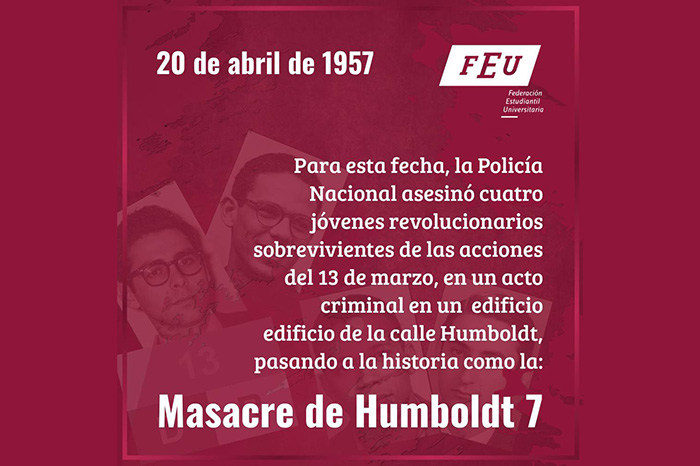 Rememora FEU masacre batistiana de Humboldt 7