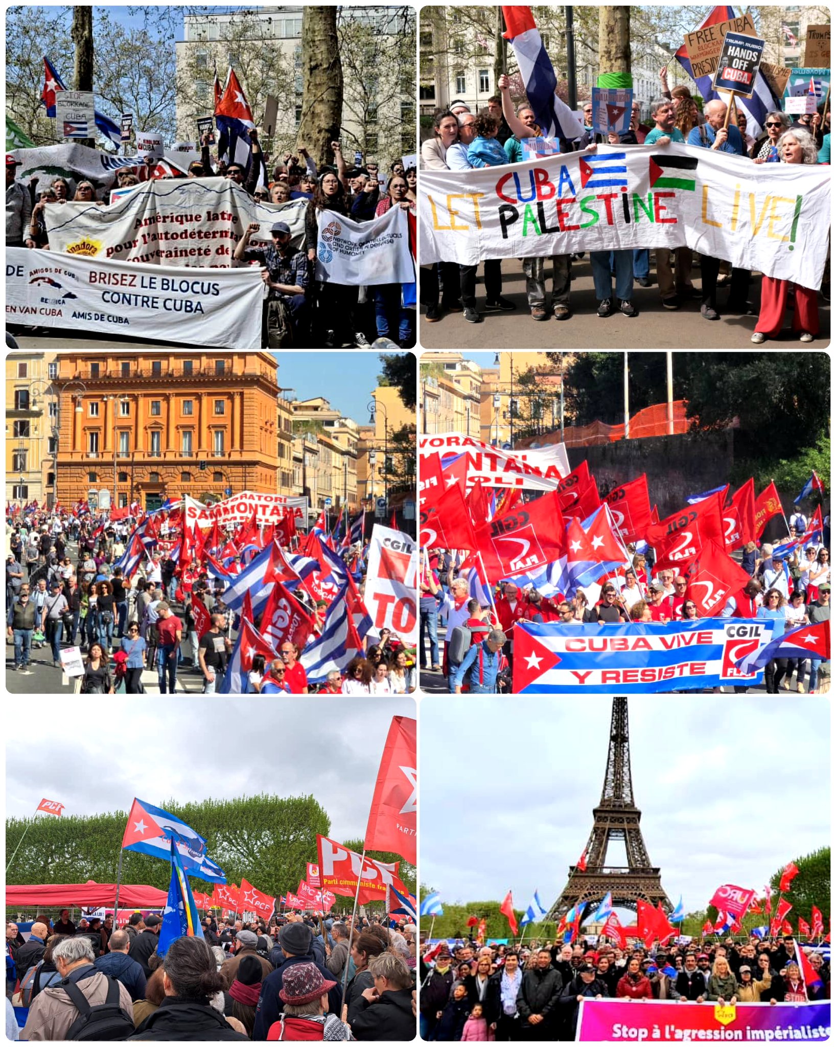 Exigieron movilizaciones europeas fin del bloqueo a Cuba