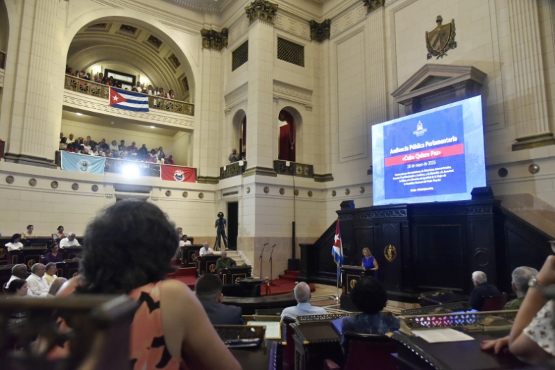Celebran audiencia pública parlamentaria Cuba quiere paz