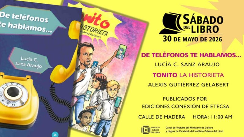 La telefonía y una amena historieta en el Sábado del Libro