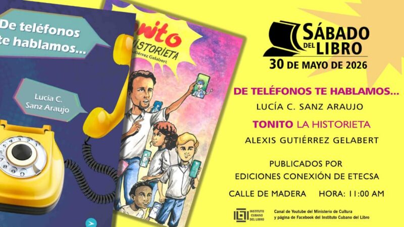 La telefonía y una amena historieta en el Sábado del Libro