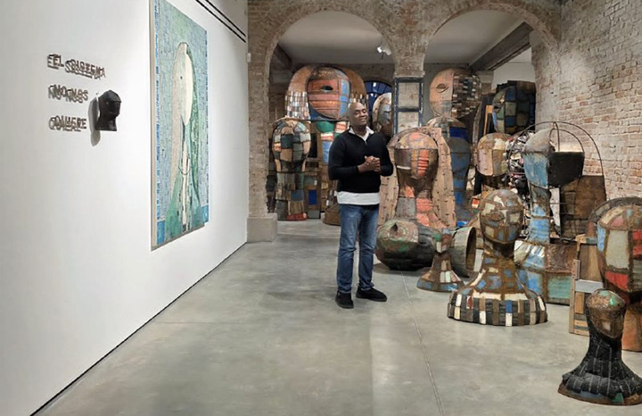Exponen obras del cubano Roberto Diago en la Bienal de Venecia