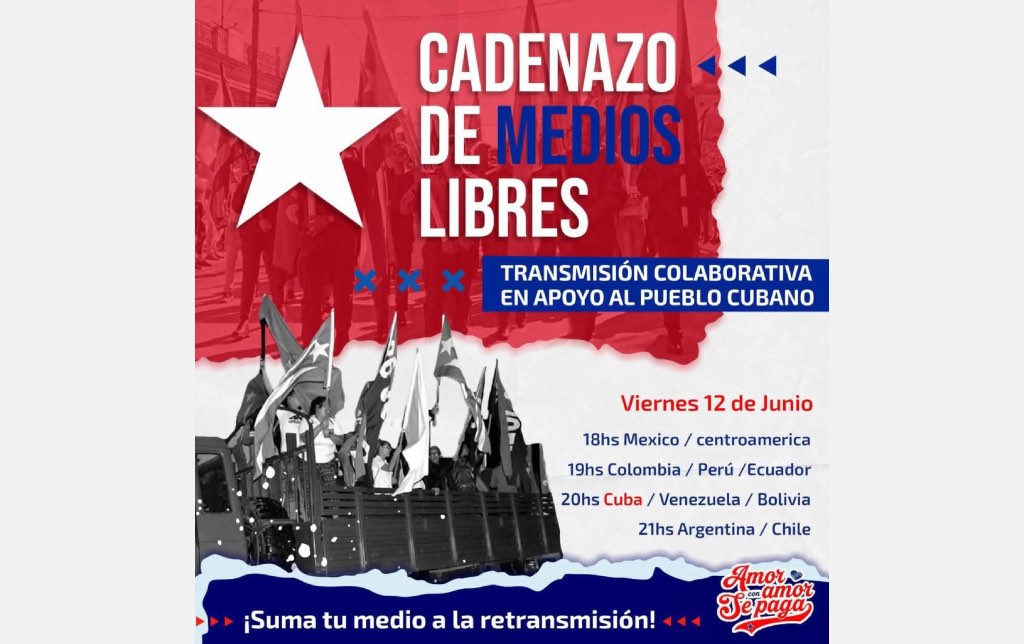 Red de Medios Libres protagonizará Cadenazo por Cuba