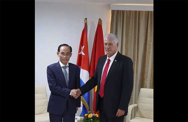 Recibió Díaz-Canel al canciller vietnamita