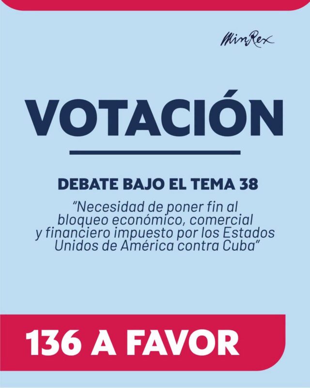 Rechaza comunidad internacional moción de censura de EE.UU.