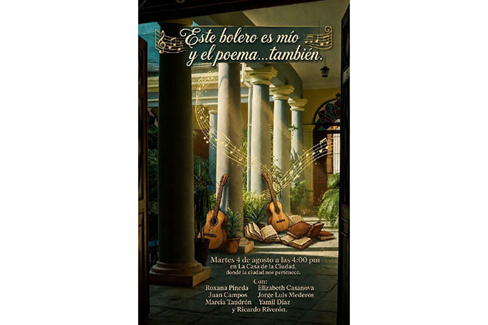 «Este bolero es mío y el poema también», propuesta estival en Santa Clara