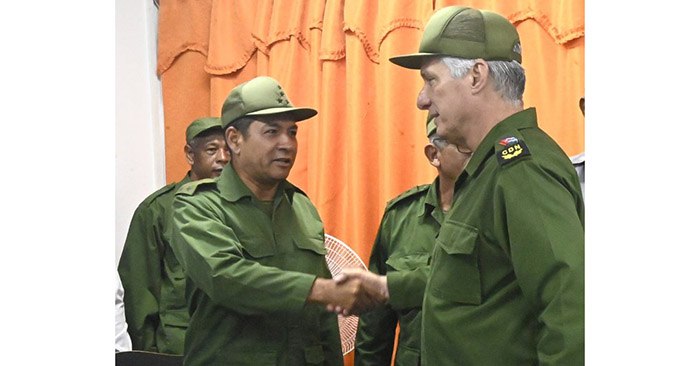 Visita Díaz-Canel Zona de Defensa en Guanabacoa