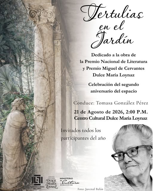 Tertulias en el jardín, desde el Centro Dulce María Loynaz festeja aniversario
