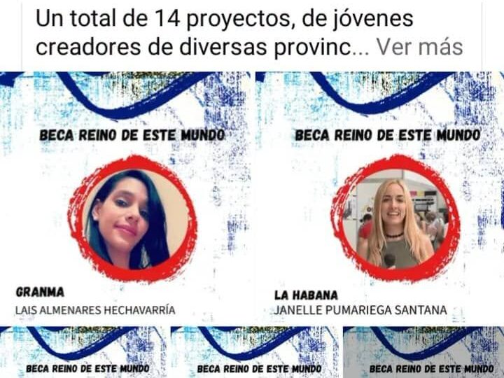 Nuevos proyectos de jóvenes se benefician con beca El reino de este mundo