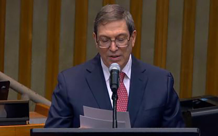 Denuncia Canciller cubano en la ONU bloqueo de EE. UU.