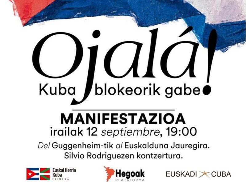 Solidaridad con Cuba y Silvio Rodríguez el sábado próximo en Bilbao