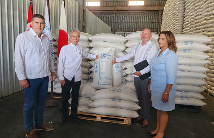 Japón entrega a Cuba 425 toneladas de arroz para el oriente del país