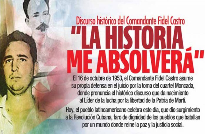 Aniversario 73 del alegato de autodefensa de Fidel
