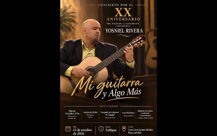 Guitarrista concertista Yosniel Rivera celebrará sus veinte años de carrera