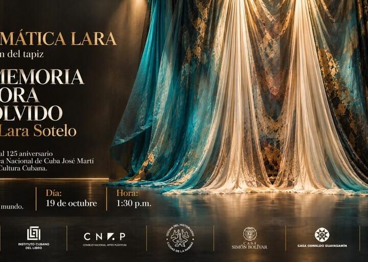 Tapiz La memoria devora el olvido de Lara Sotelo enriquece su muestra en La Habana