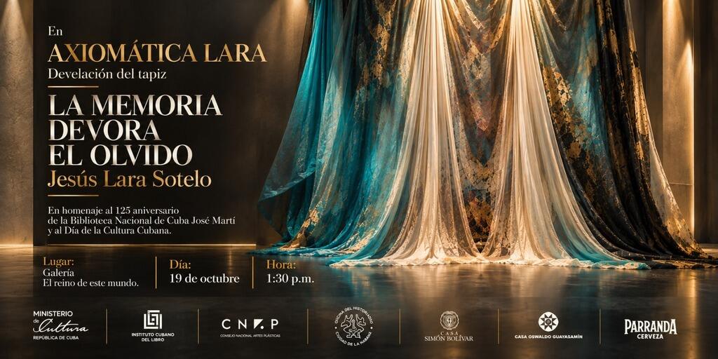 Tapiz La memoria devora el olvido de Lara Sotelo enriquece su muestra en La Habana