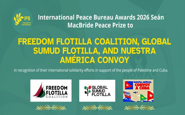 Recibe Convoy Nuestra América el Premio de la Paz Seán MacBride 2026